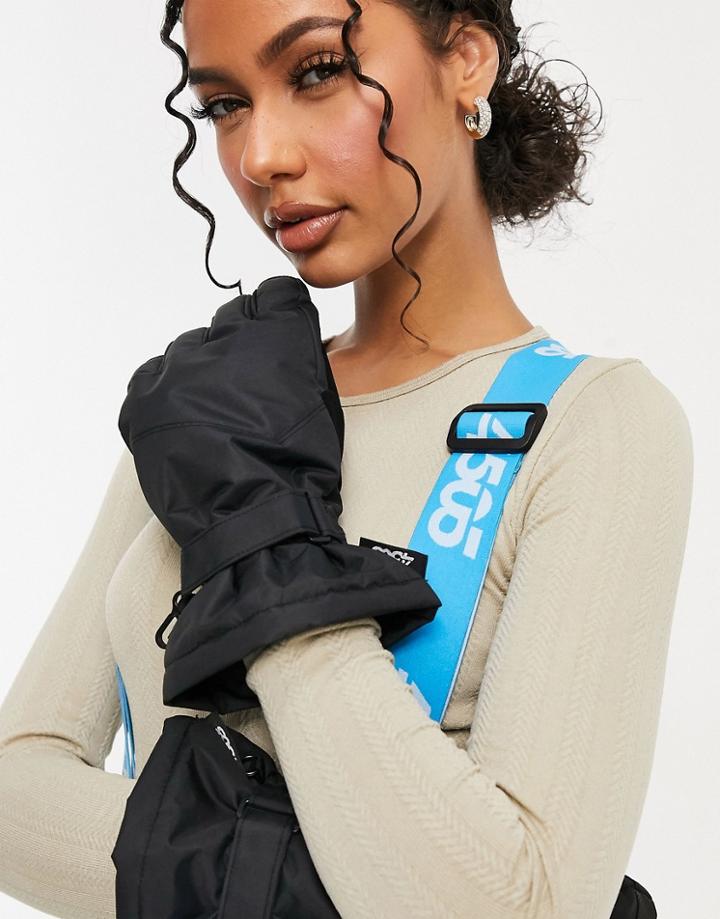 Asos 4505 Ski Padded Gloves In Black