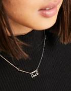 Tommy Hilfiger Heart Charm Necklace In Rose Gold