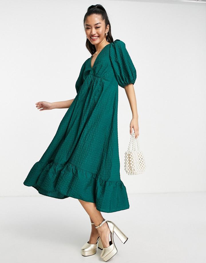 Nobody's Child Empire Waist Maxi Dress In Green