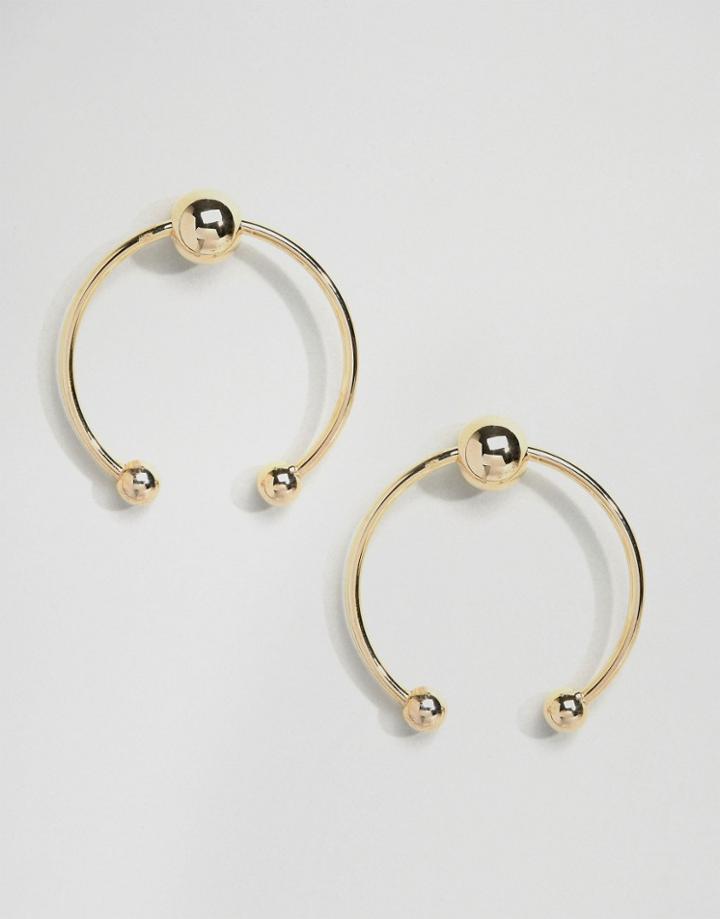 Limited Edition Sleek Bar Bell Earrings - Gold