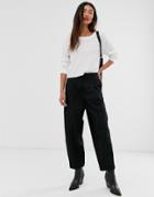 Selected Femme Cropped Tailored Pants-black
