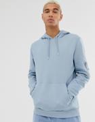 Asos Design Hoodie With Ma1 In Blue