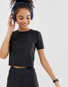 Asos 4505 T-shirt In Sparkly Texture - Black