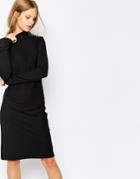 The Laden Showroom X Re: Dream Twist Knit Dress With Gathered Side - Black