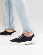 Fred Perry Barson Canvas Sneakers In Navy - Navy