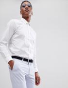 French Connection Slim Fit Poplin Shirt-white