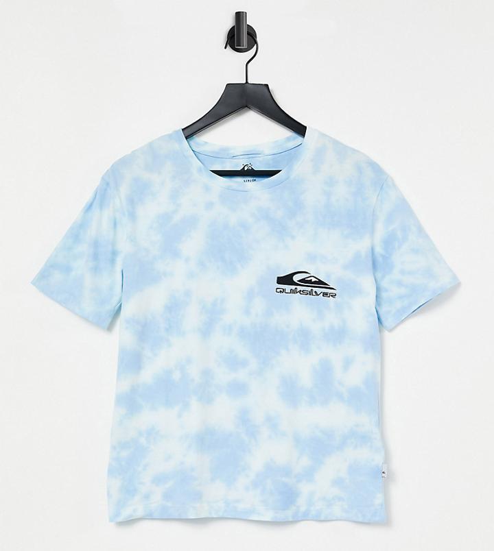 Quiksilver Wave Project Tie Dye T-shirt In Blue Exclusive To Asos-blues
