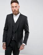 Asos Design Slim Suit Jacket In Black - Black