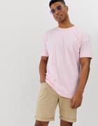 Selected Homme Drop Shoulder Oversized T-shirt - Pink