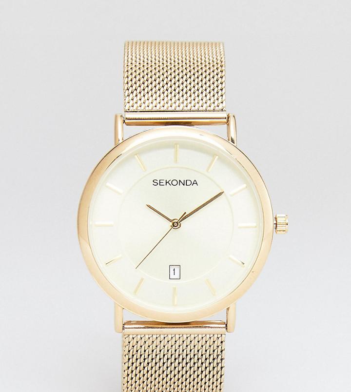 Sekonda Mesh Watch In Gold Exclusive To Asos - Gold