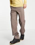 Asos Design Relaxed Chinos In Brown