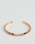 Icon Brand Metal Cuff Bangle Bracelet In Rose Gold - Gold
