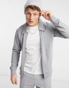 Jack & Jones Premium Co-ord Zip-up Jacket In Gray-grey