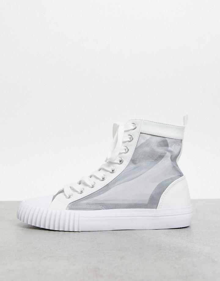 Asos Design Deeper Mesh High Top In White