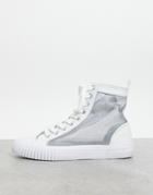 Asos Design Deeper Mesh High Top In White