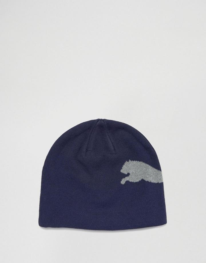 Puma Ess Big Cat Beanie In Blue 5292509 - Blue