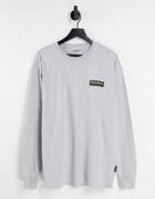 Napapijri Patch Long Sleeve T-shirt In Light Gray