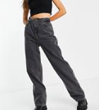 Collusion X014 90s Baggy Dad Jeans With Belted Waist In Black
