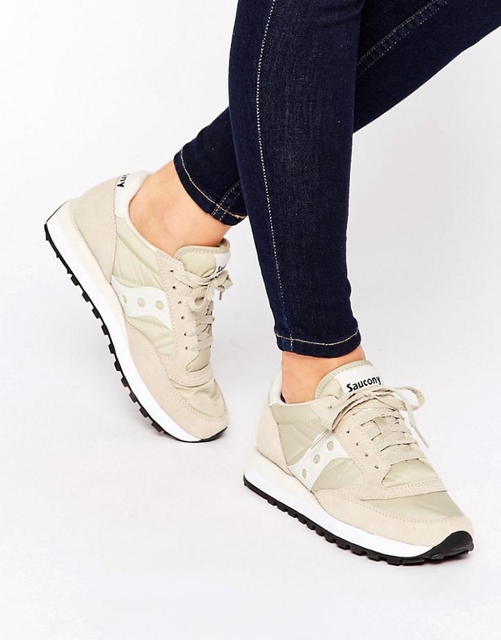 Saucony Jazz Original Sneakers In Cream & White - Cream