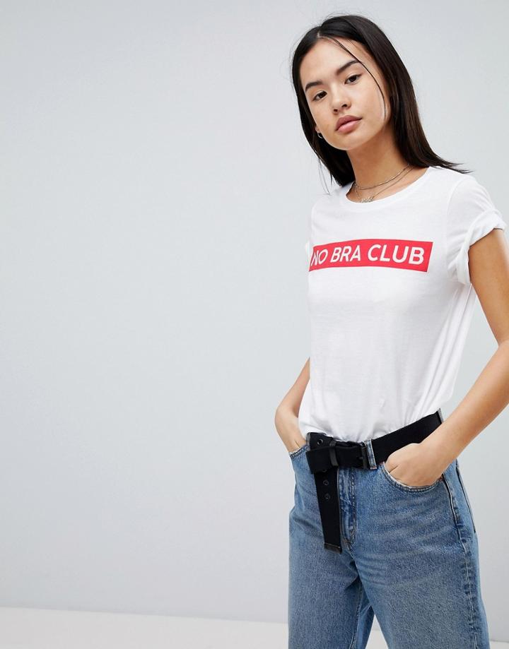 Noisy May Slogan T-shirt - White