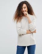 Ichi Round Neck Sweater - White