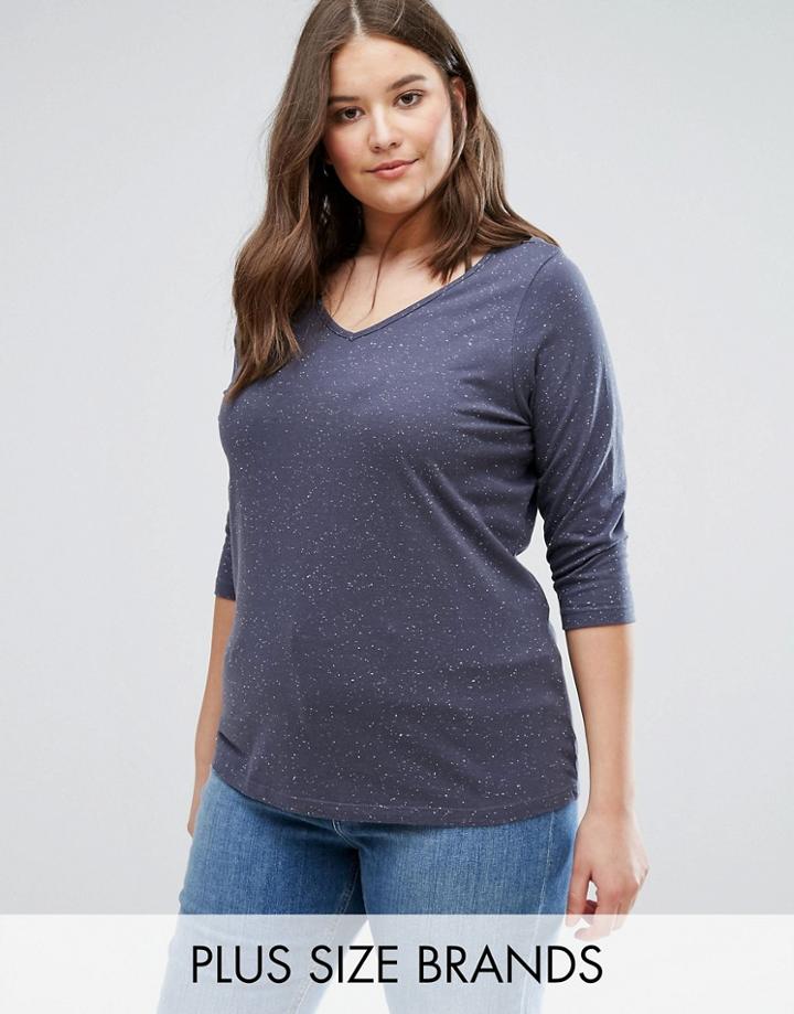 Junarose V Neck T-shirt - Blue