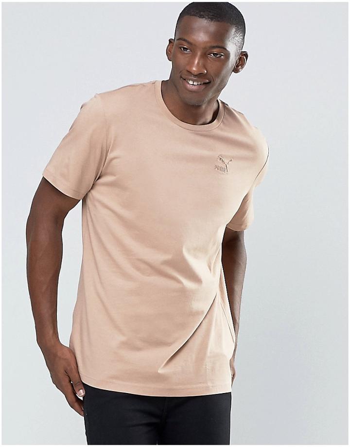 Puma Oversized T-shirt In Beige - Beige