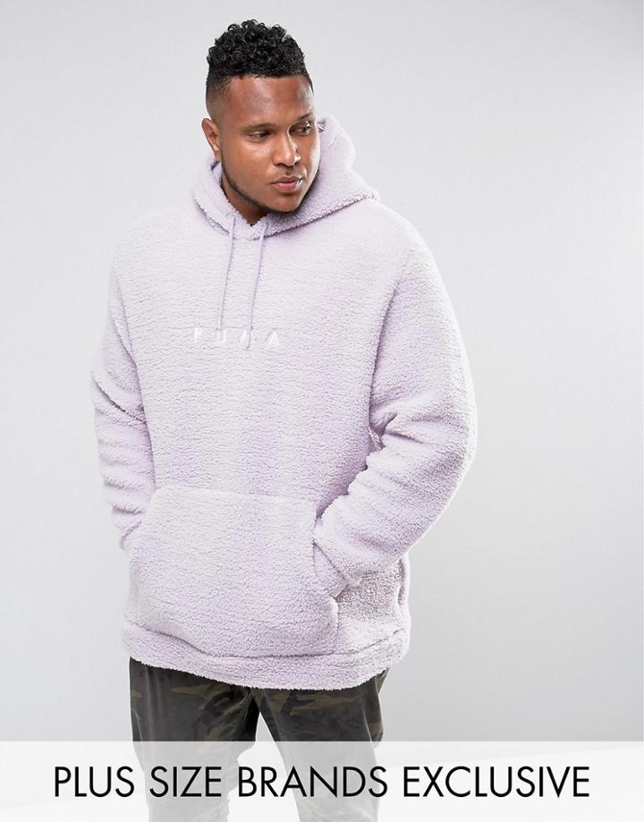 Puma Plus Borg Pullover Hoodie In Lilac Exclusive To Asos 57658201 - White