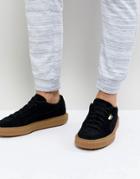 Puma Breaker Suede Gum Sneakers In Black 36607901 - Black