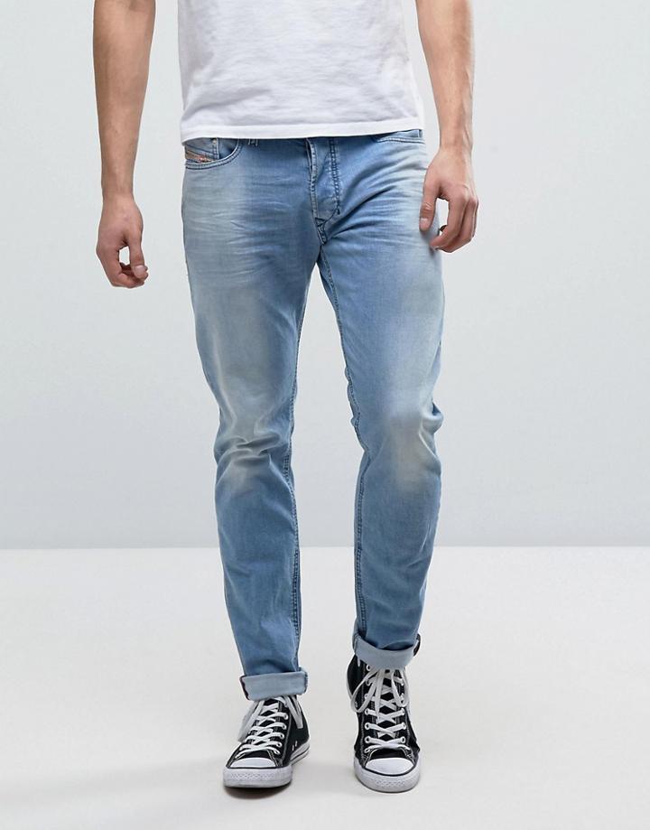 Diesel Tepphar Skinny Jean 084cu Bleach Wash - Blue