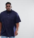 Loyalty And Faith Plus Marl Polo Shirt - Navy