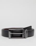 Hugo By Hugo Boss Leather Reversible Belt - Black