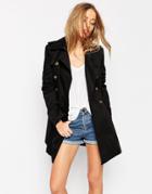 Asos Skater Trench - Black