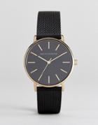 Armani Exchange Ax5548 Leather Watch In Black - Black