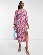 Nobody's Child Tula Open Back Dress In Pink