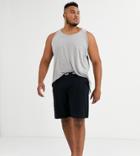 Asos Design Plus Lounge Short In Black With Branded Waistband