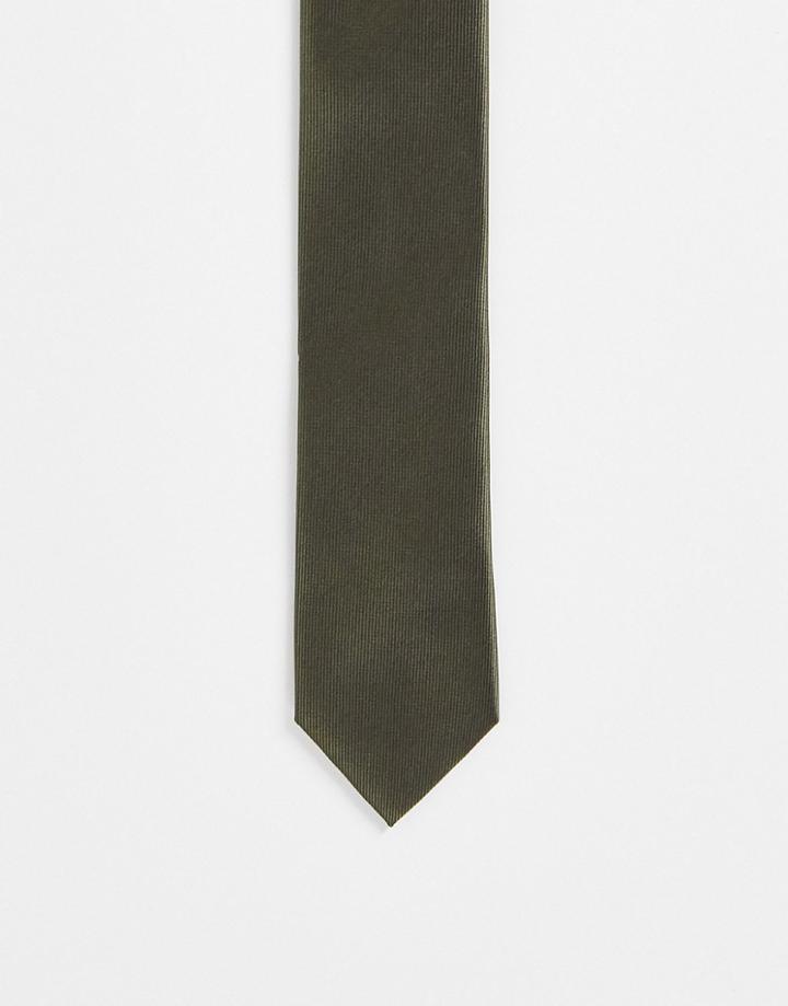 Gianni Feraud Tie In Khaki-green