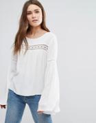 First & I Smock Top - White