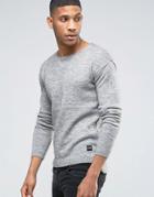 Only & Sons Sweater With Raw Hem And Dropped Back Seam - Green