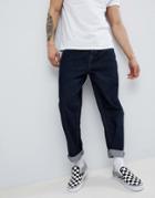 Asos Design Skater Jeans In Rinse Wash-blue