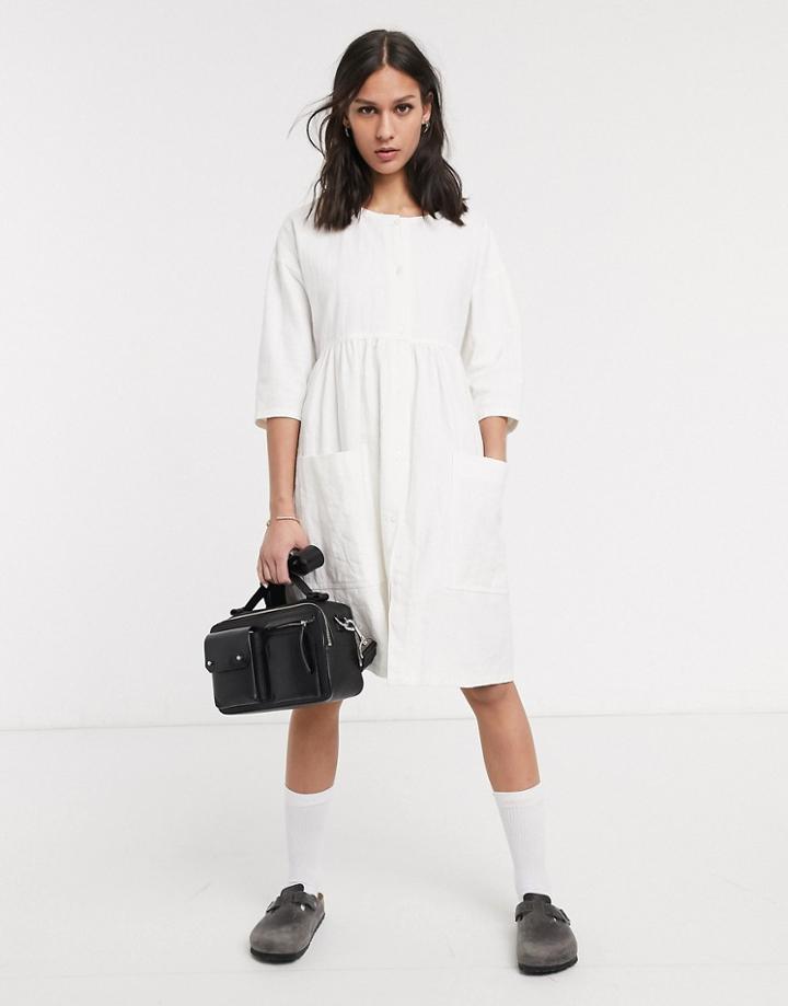Lf Markey Samuel Smock Mini Dress In White