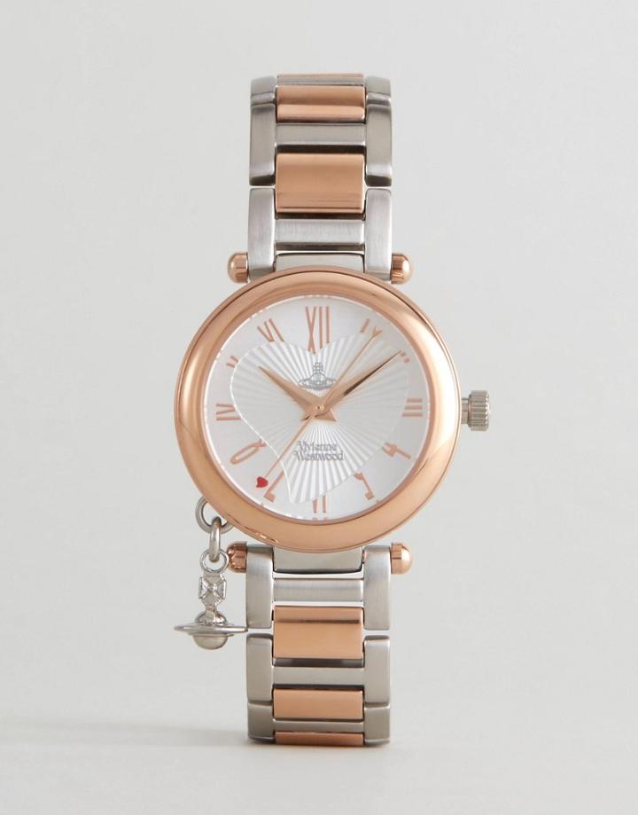 Vivienne Westwood Vv006rssl Bracelet Watch In Mixed Metal - Silver
