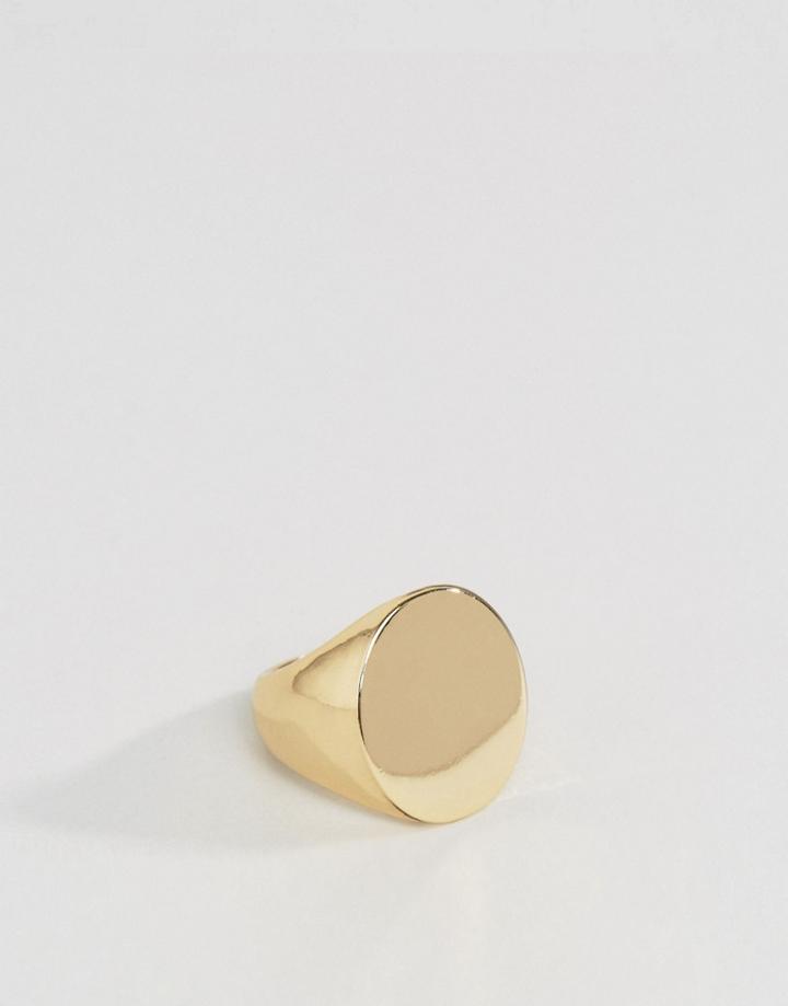 Asos Gold Signet Ring - Gold