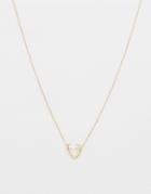 Orelia Stag Horns Heart Necklace - Gold