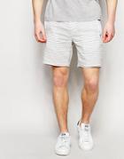 Asos Slim Chino Shorts In Dot Print Co-ord - White