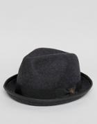 Goorin Stretch Flip Up Fedora In Gray - Gray