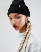 Le Coq Sportif Mini Beanie With Logo - Black