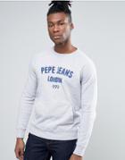 Pepe Jeans Logo Sweater With Pocket - Gray