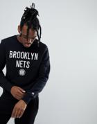 New Era Nba Brooklyn Nets Sweatshirt In Black - Black
