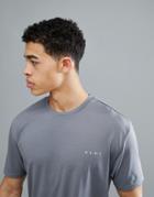 Asos 4505 Longline T-shirt With Quick Dry In Gray - Gray